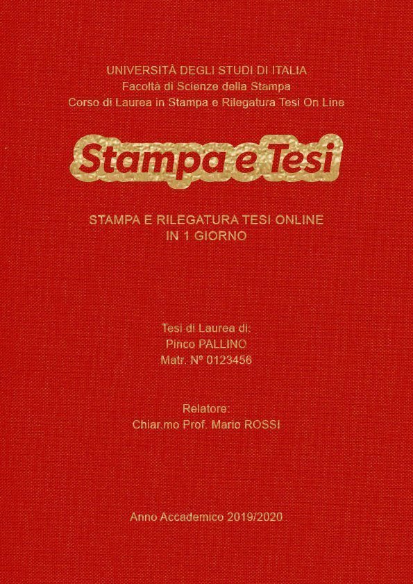 Tela Rosso Oro LAYOUT 4 - Logo Centrato - Arial