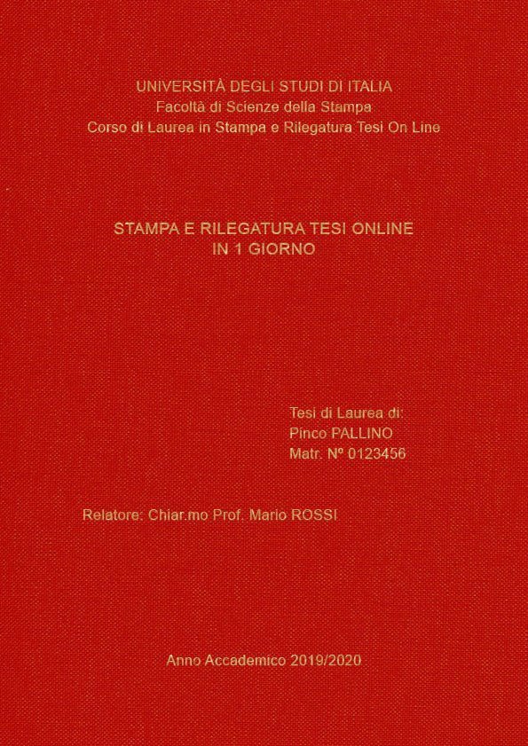 Tela Rosso Oro LAYOUT 1 - Senza Logo - Arial