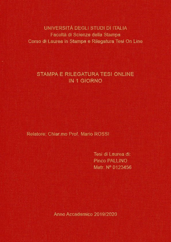 Tela Rosso Oro LAYOUT 2 - Senza Logo - Arial