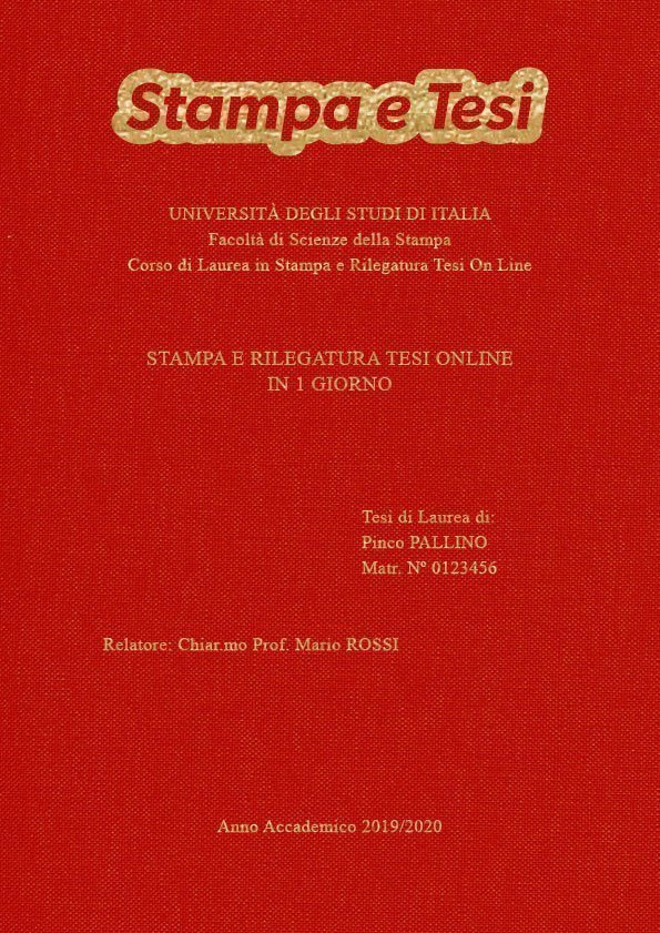 Tela Rosso Oro LAYOUT 1 - Logo in Alto - Times New Roman