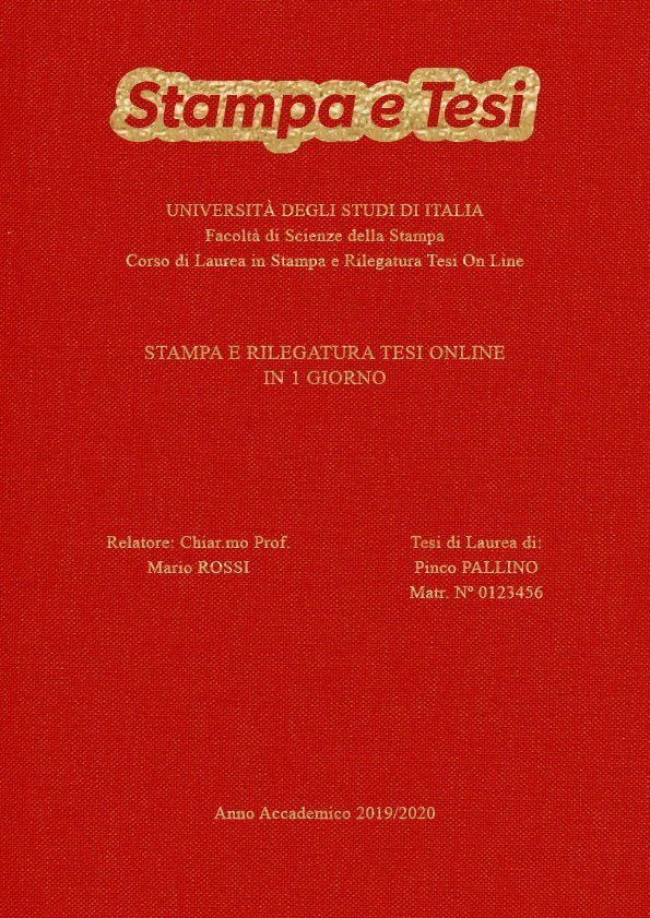 Tela Rosso Oro LAYOUT 3 - Logo in Alto - Times New Roman