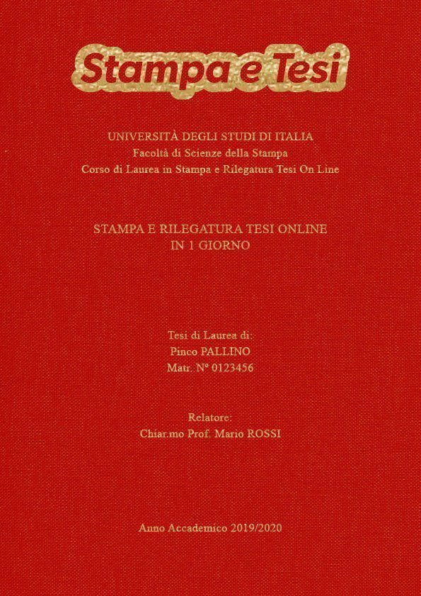 Tela Rosso Oro LAYOUT 4 - Logo in Alto - Times New Roman