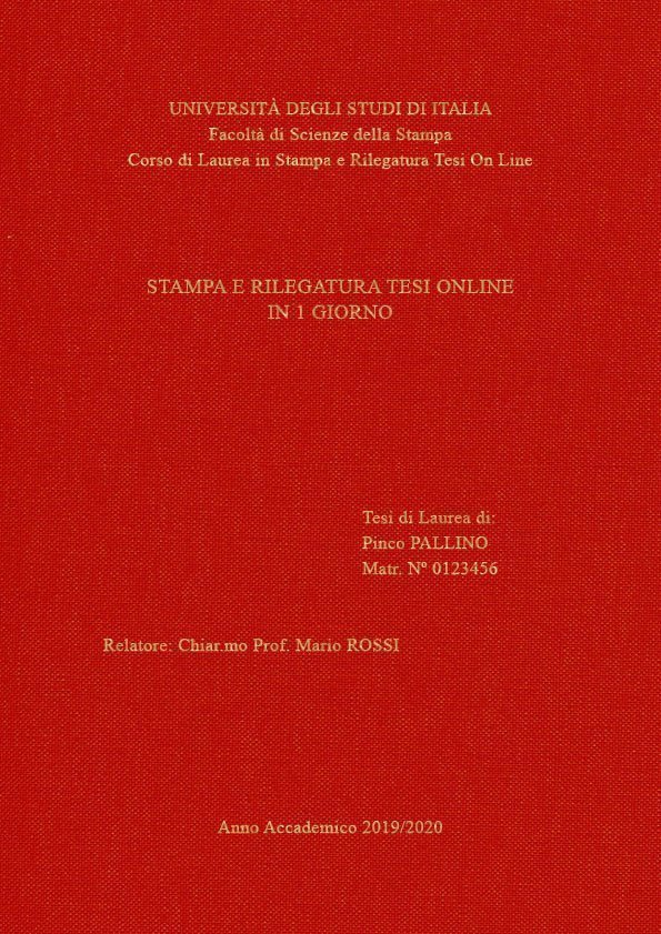 Tela Rosso Oro LAYOUT 1 - Senza Logo - Times New Roman