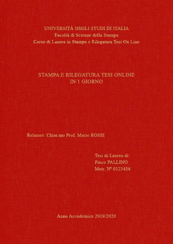 Tela Rosso Oro LAYOUT 2 - Senza Logo - Times New Roman