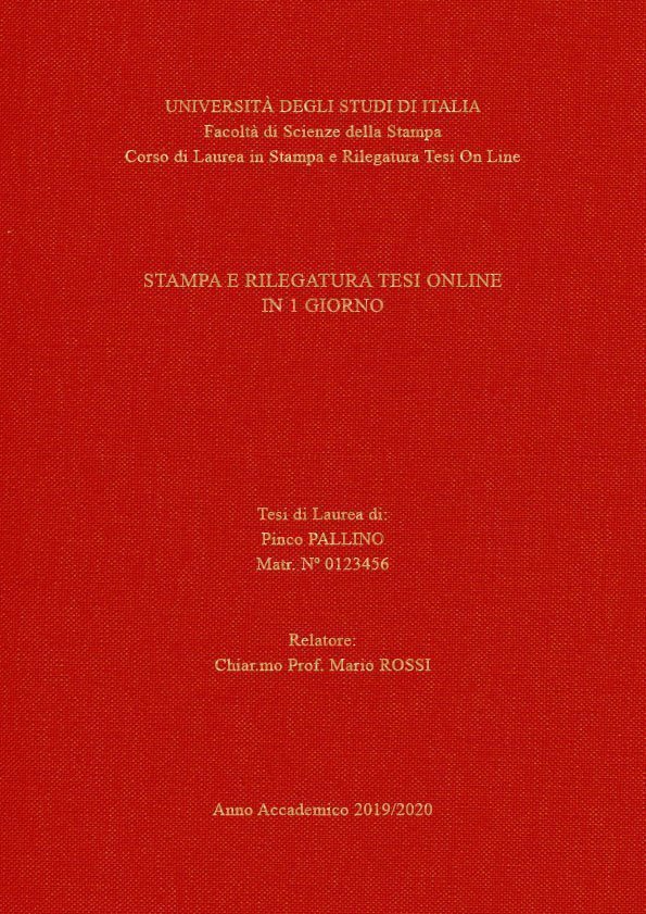 Tela Rosso Oro LAYOUT 4 - Senza Logo - Times New Roman