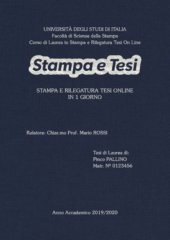 Tela Blu Argento LAYOUT 2 - Logo Centrato - Souvenir