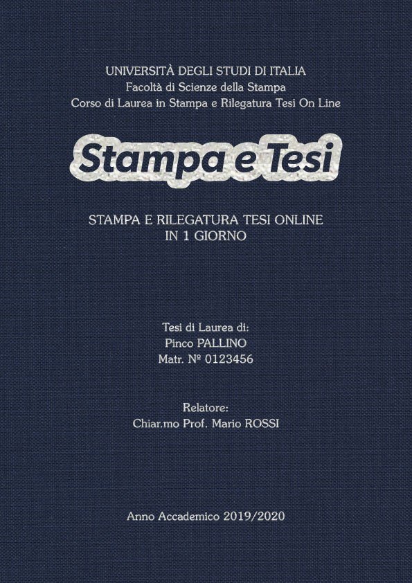 Tela Blu Argento LAYOUT 4 - Logo Centrato - Souvenir 