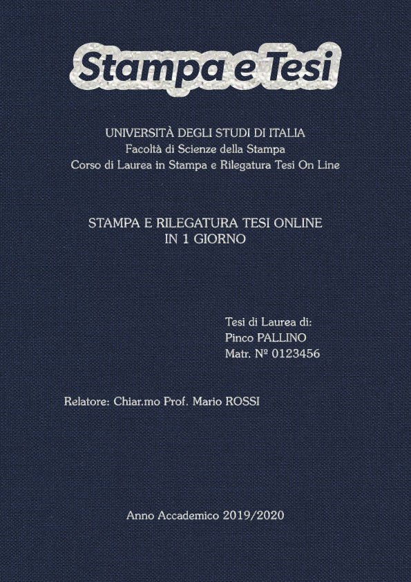 Tela Blu Argento LAYOUT 1 - Logo in Alto - Souvenir 