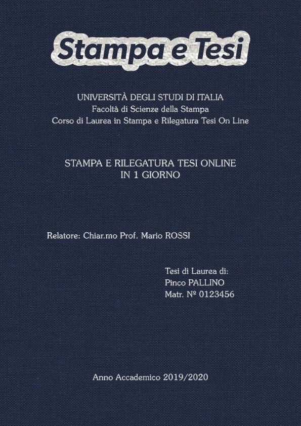 Tela Blu Argento LAYOUT 2 - Logo in Alto - Souvenir 