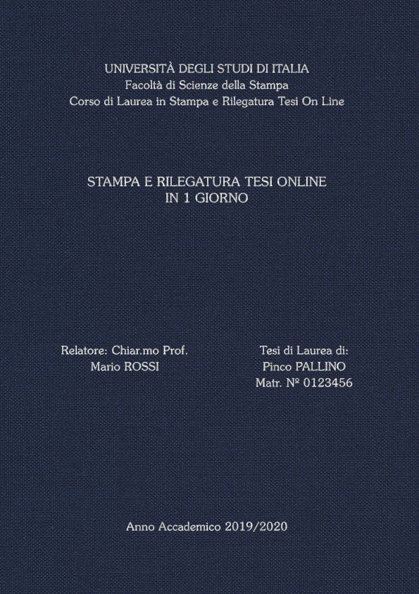 Tela Blu Argento LAYOUT 3 - Senza Logo - Souvenir 