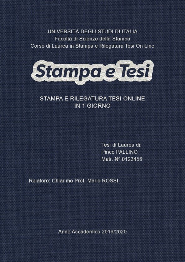 Tela Blu Argento LAYOUT 1 - Logo Centrato - Arial