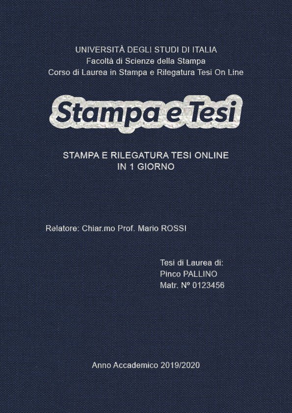 Tela Blu Argento LAYOUT 2 - Logo Centrato - Arial