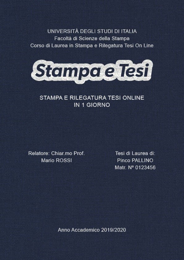 Tela Blu Argento LAYOUT 3 - Logo Centrato - Arial