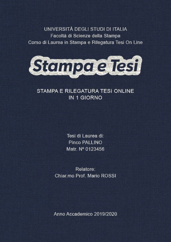 Tela Blu Argento LAYOUT 4 - Logo Centrato - Arial