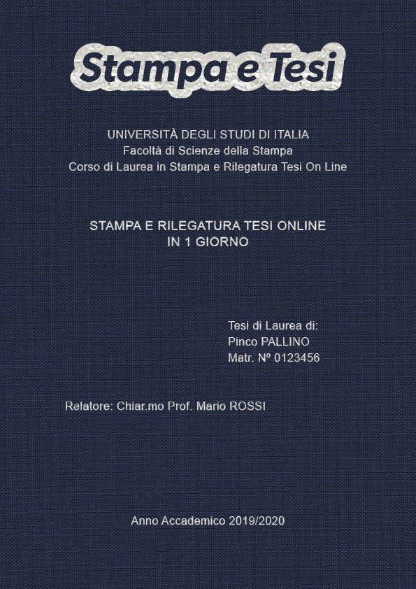 Tela Blu Argento LAYOUT 1 - Logo in Alto - Arial