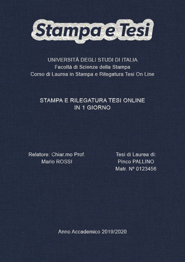 Tela Blu Argento LAYOUT 3 - Logo in Alto - Arial