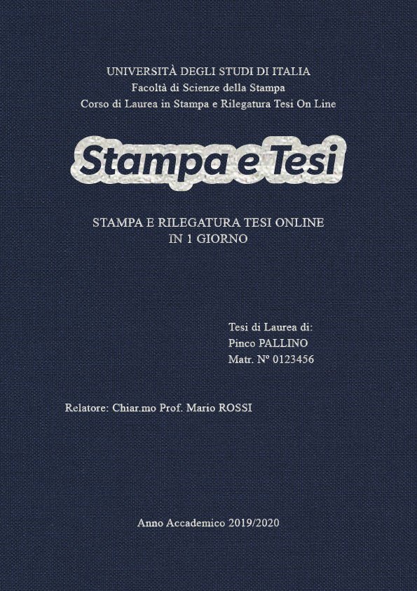 Tela Blu Argento LAYOUT 1 - Logo Centrato - Times New Roman