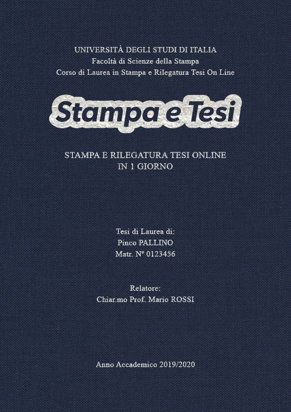 Tela Blu Argento LAYOUT 4 - Logo Centrato - Times New Roman