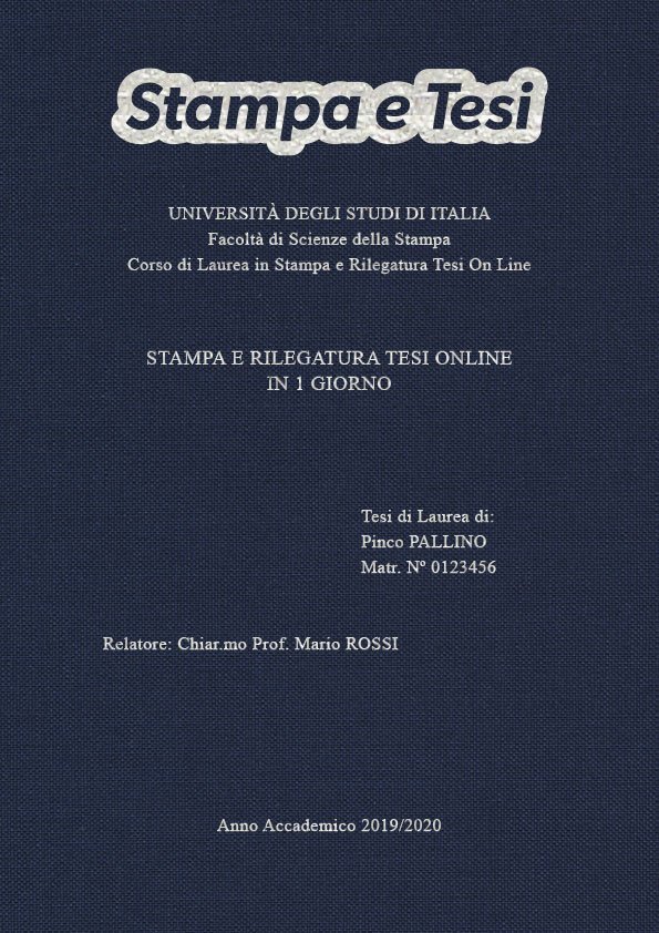 Tela Blu Argento LAYOUT 1 - Logo in Alto - Times New Roman