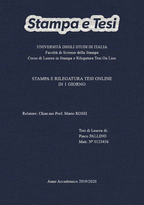 Tela Blu Argento LAYOUT 2 - Logo in Alto - Times New Roman