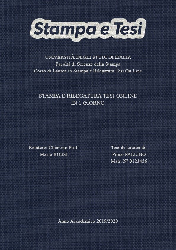 Tela Blu Argento LAYOUT 3 - Logo in Alto - Times New Roman