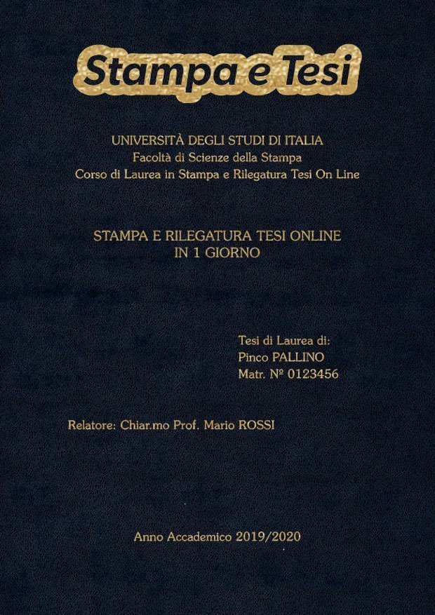 Similpelle Blu Oro LAYOUT 1 - Logo in Alto - Souvenir 