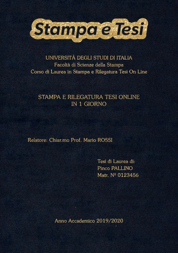 Similpelle Blu Oro LAYOUT 2 - Logo in Alto - Souvenir 