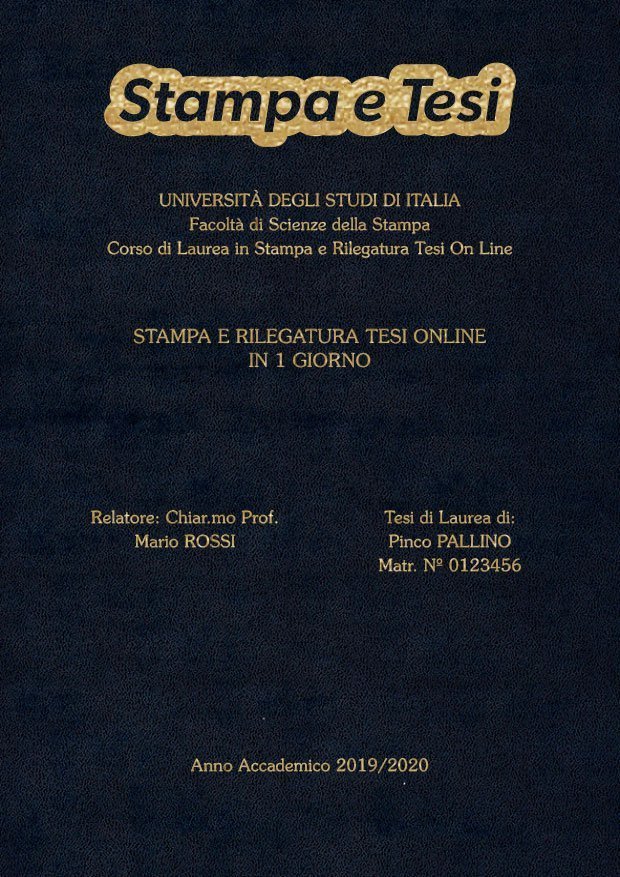 Similpelle Blu Oro LAYOUT 3 - Logo in Alto - Souvenir 