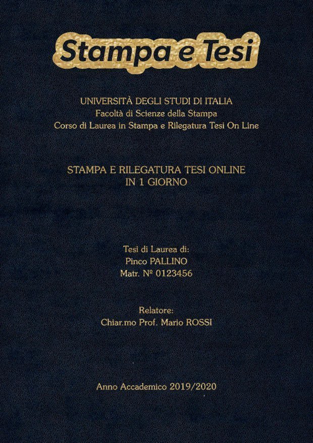 Similpelle Blu Oro LAYOUT 4 - Logo in Alto - Souvenir 