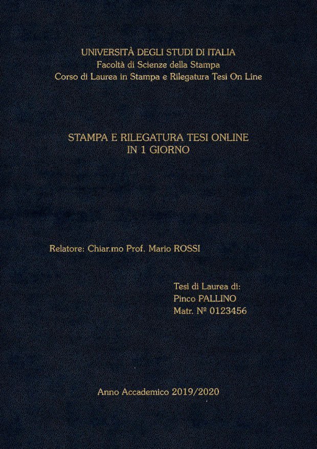 Similpelle Blu Oro LAYOUT 2 - Senza Logo - Souvenir