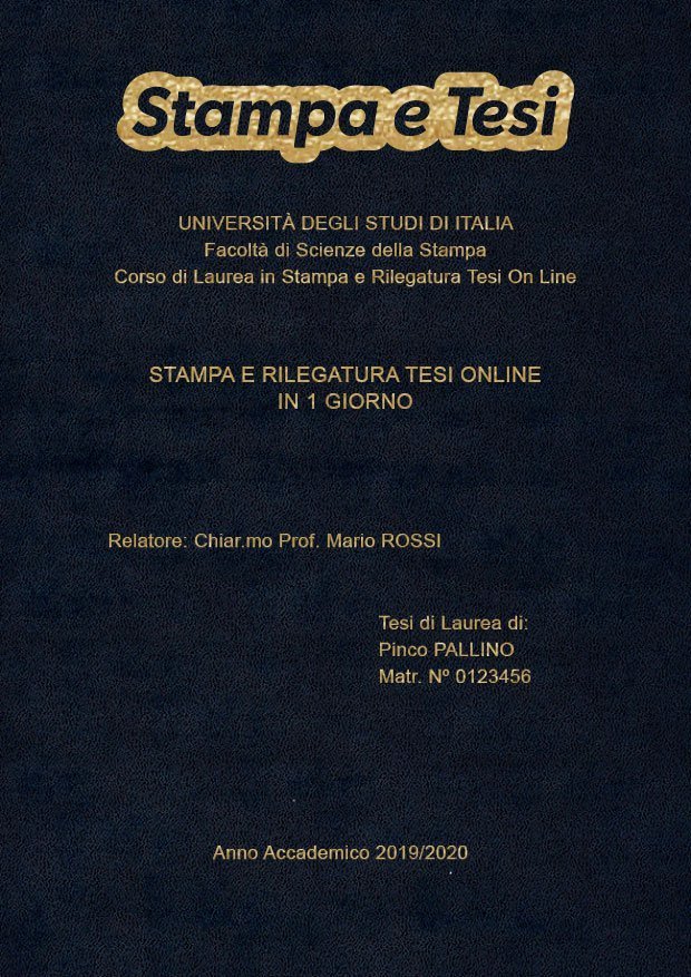 Similpelle Blu Oro LAYOUT 2 - Logo in Alto - Arial