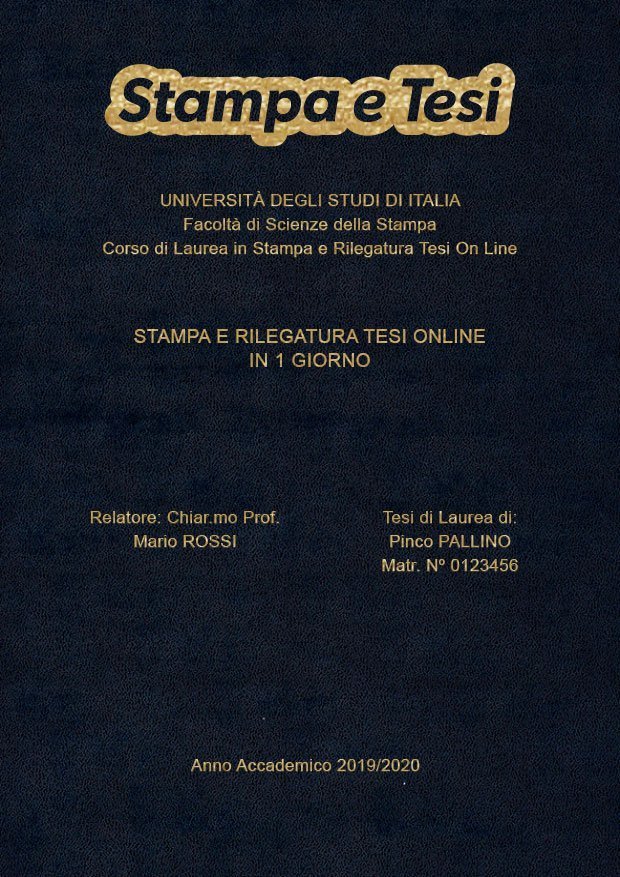 Similpelle Blu Oro LAYOUT 3 - Logo in Alto - Arial