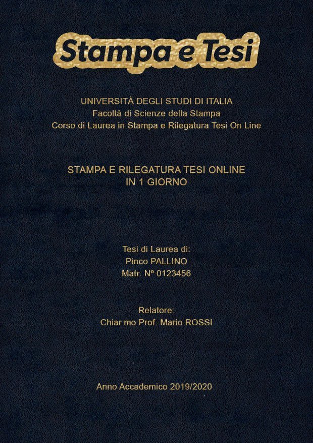 Similpelle Blu Oro LAYOUT 4 - Logo in Alto - Arial