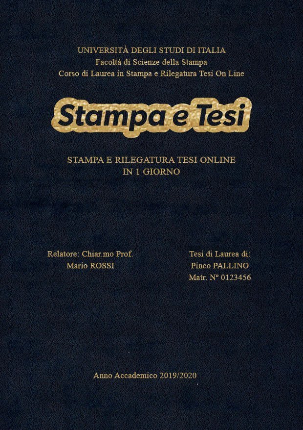 Similpelle Blu Oro LAYOUT 3 - Logo Centrato - Times New Roman