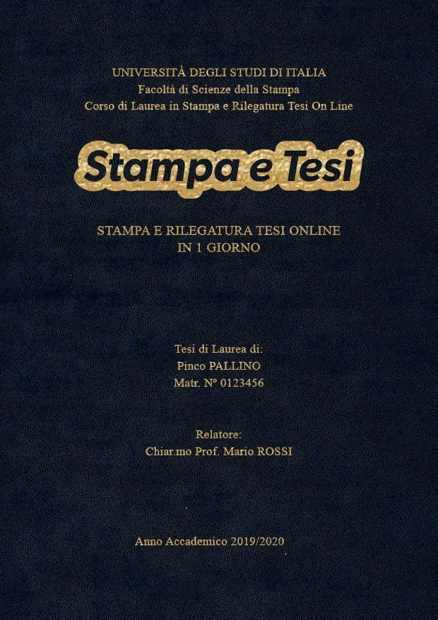 Similpelle Blu Oro LAYOUT 4 - Logo Centrato - Times New Roman