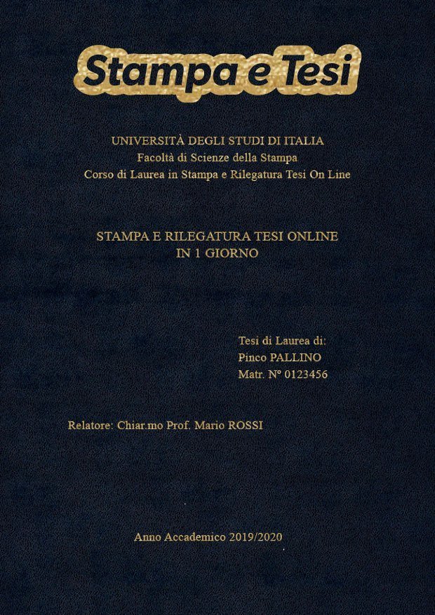 Similpelle Blu Oro LAYOUT 1 - Logo in Alto - Times New Roman