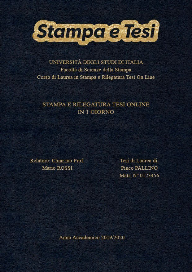 Similpelle Blu Oro LAYOUT 3 - Logo in Alto - Times New Roman