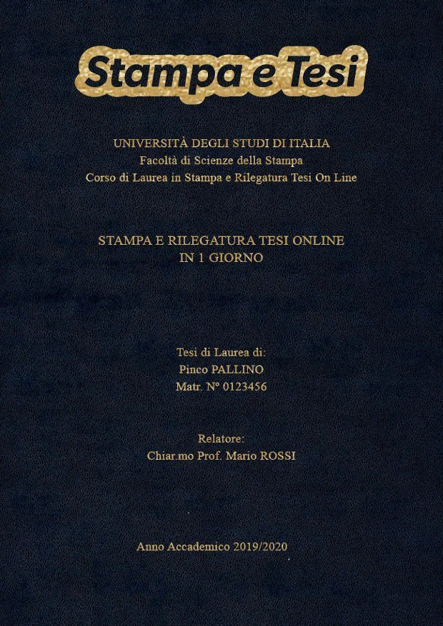 Similpelle Blu Oro LAYOUT 4 - Logo in Alto - Times New Roman