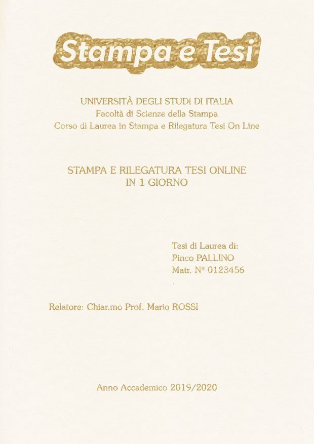 Similpelle Bianco Oro LAYOUT 1 - Logo in Alto - Souvenir 