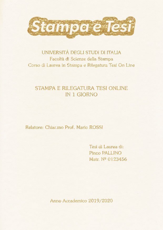 Similpelle Bianco Oro LAYOUT 2 - Logo in Alto - Souvenir 