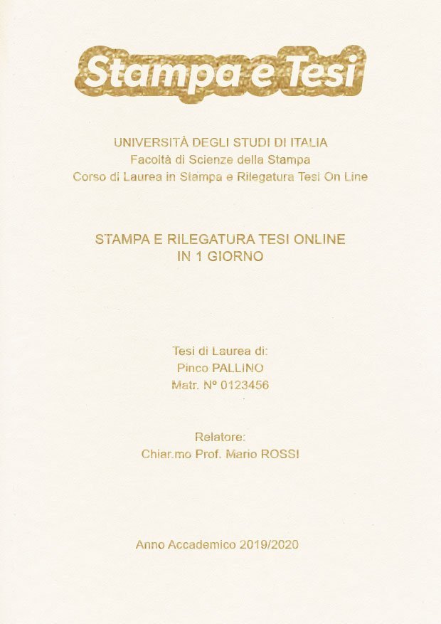 Similpelle Bianco Oro LAYOUT 4 - Logo in Alto - Arial