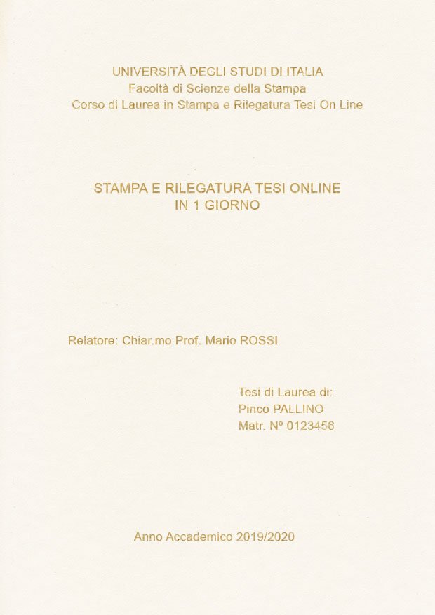 Similpelle Bianco Oro LAYOUT 2 - Senza Logo - Arial