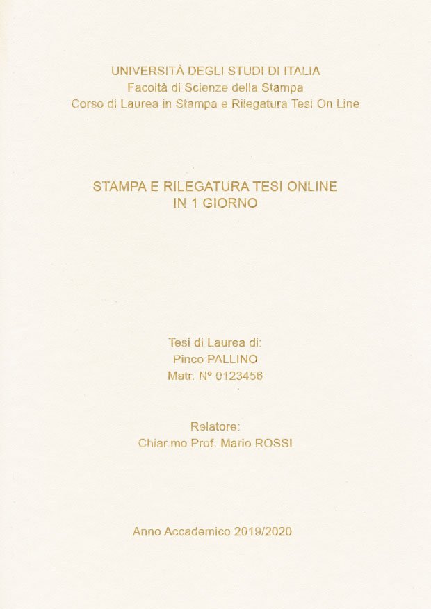 Similpelle Bianco Oro LAYOUT 4 - Senza Logo - Arial