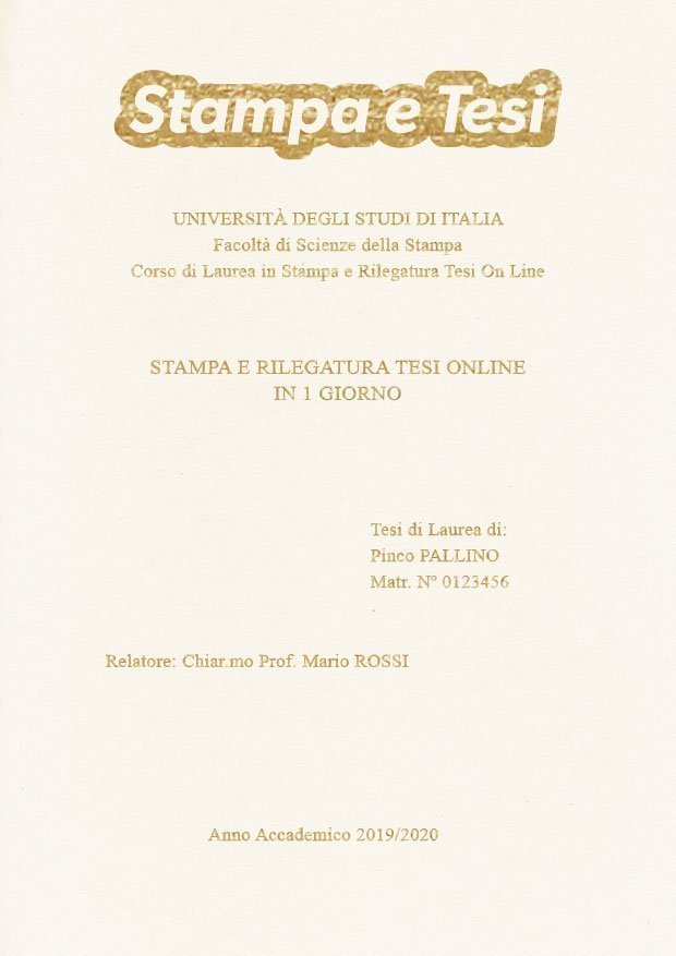 Similpelle Bianco Oro LAYOUT 1 - Logo in Alto - Times New Roman