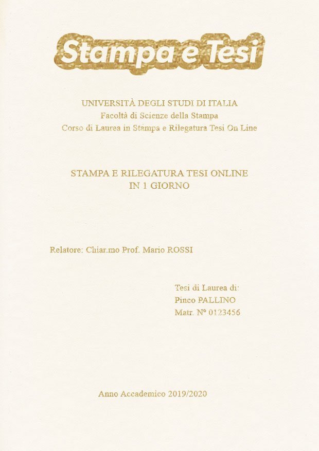 Similpelle Bianco Oro LAYOUT 2 - Logo in Alto - Times New Roman