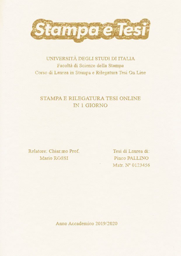 Similpelle Bianco Oro LAYOUT 3 - Logo in Alto - Times New Roman