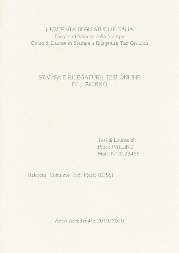 Similpelle Bianco Argento LAYOUT 1 - Senza Logo - Souvenir