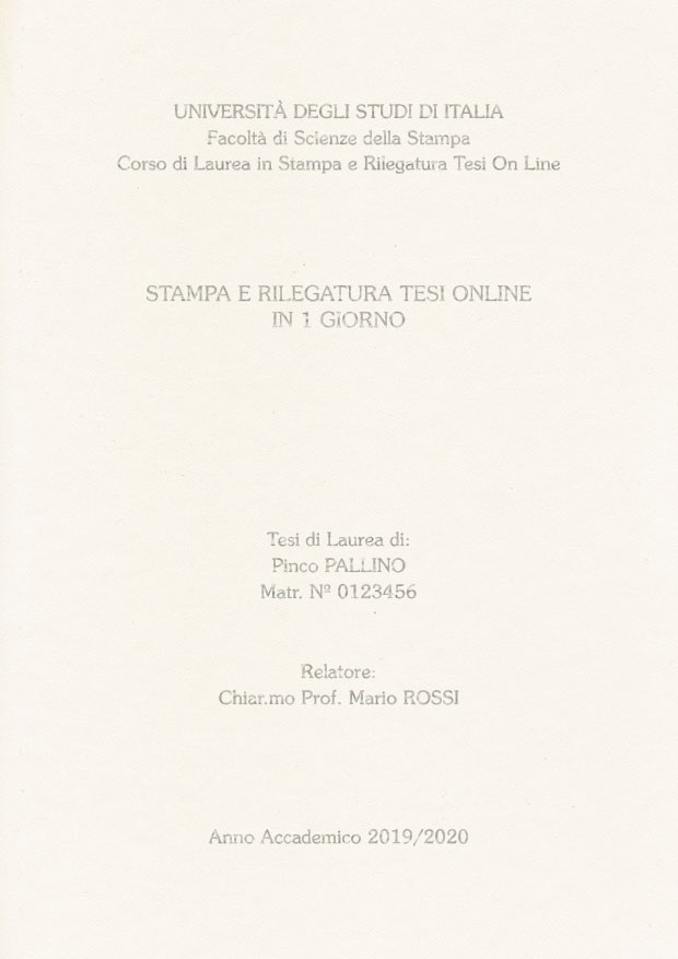 Similpelle Bianco Argento LAYOUT 4 - Senza Logo - Souvenir 