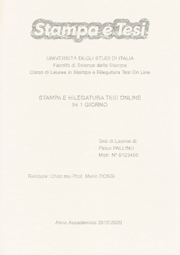 Similpelle Bianco Argento LAYOUT 1 - Logo in Alto - Arial