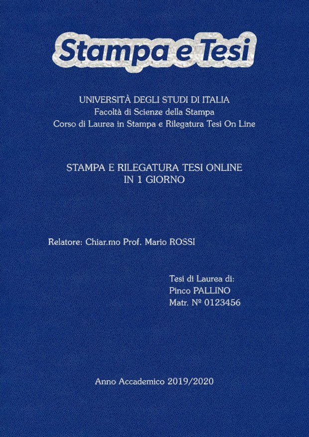 Similpelle Blu Chiaro Argento LAYOUT 2 - Logo in Alto - Souvenir 